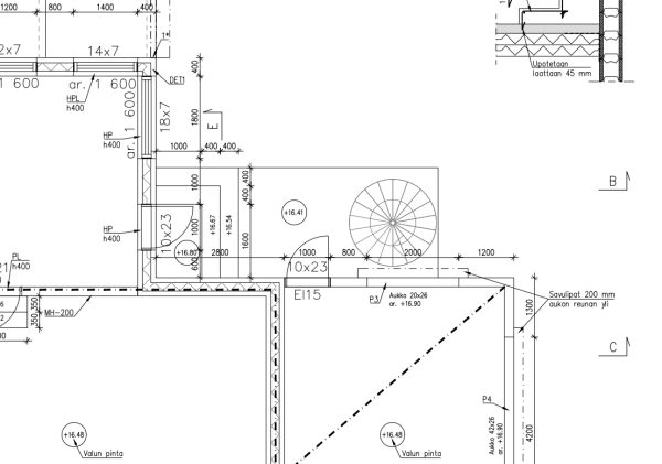 Rakennesuunnitelma - runkopiirustus